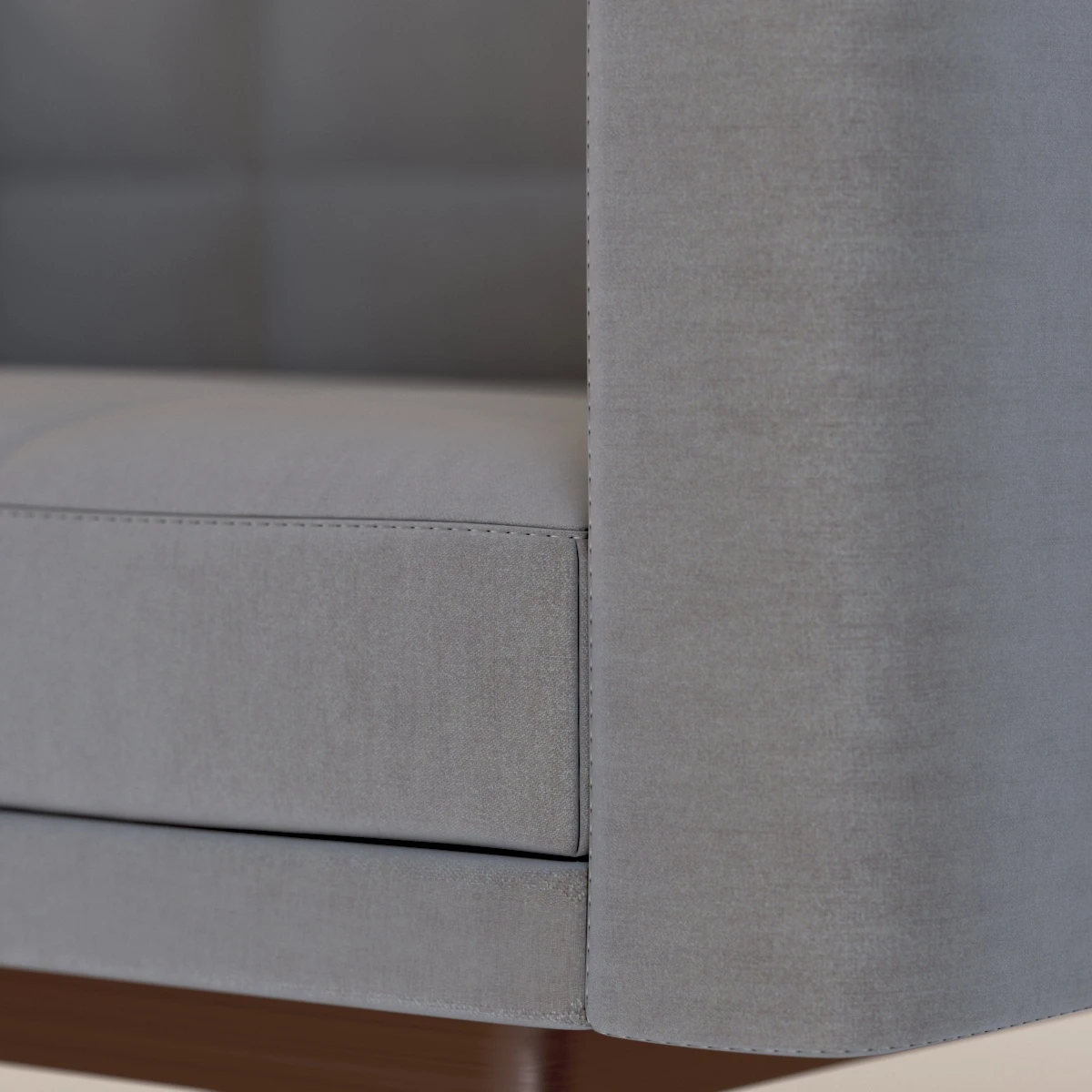 Ultra Detail Upholstered Tuxedo Armchair 3D Model_07