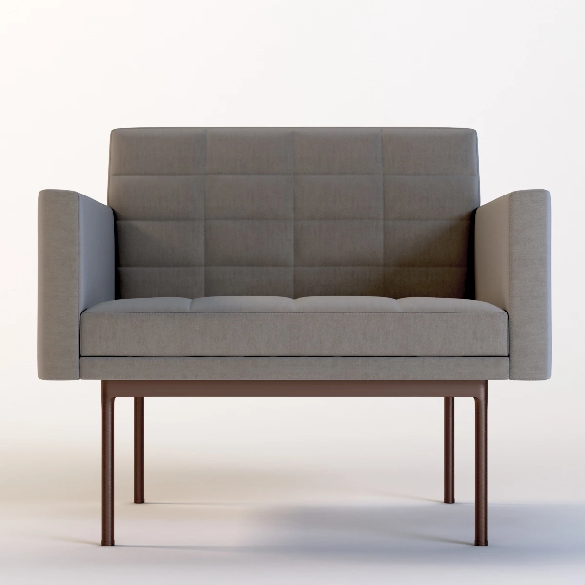 Ultra Detail Upholstered Tuxedo Armchair 3D Model_05