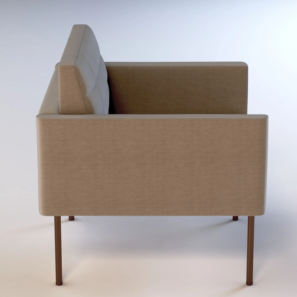 Ultra Detail Upholstered Tuxedo Armchair 3D Model_04