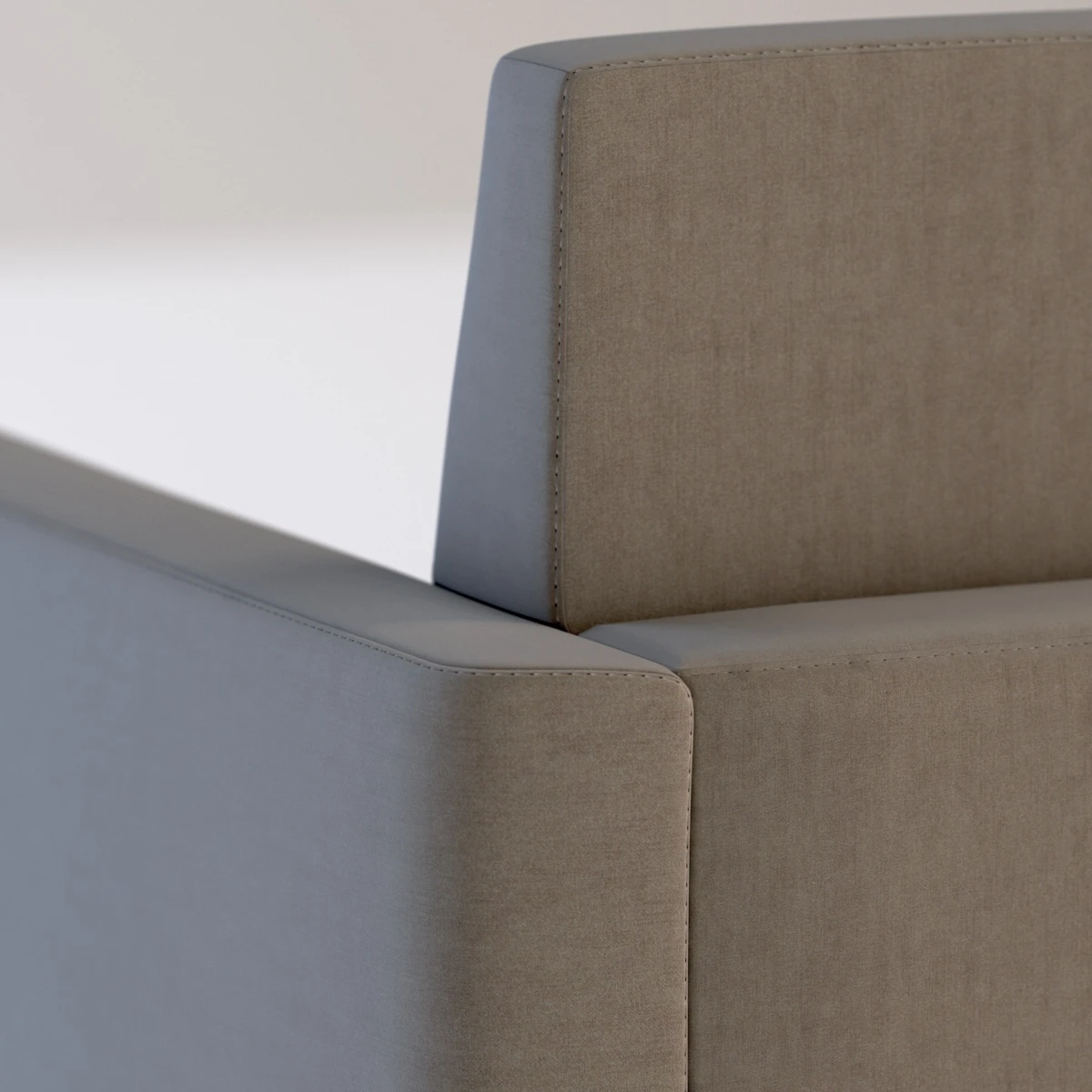 Ultra Detail Upholstered Tuxedo Armchair 3D Model_08