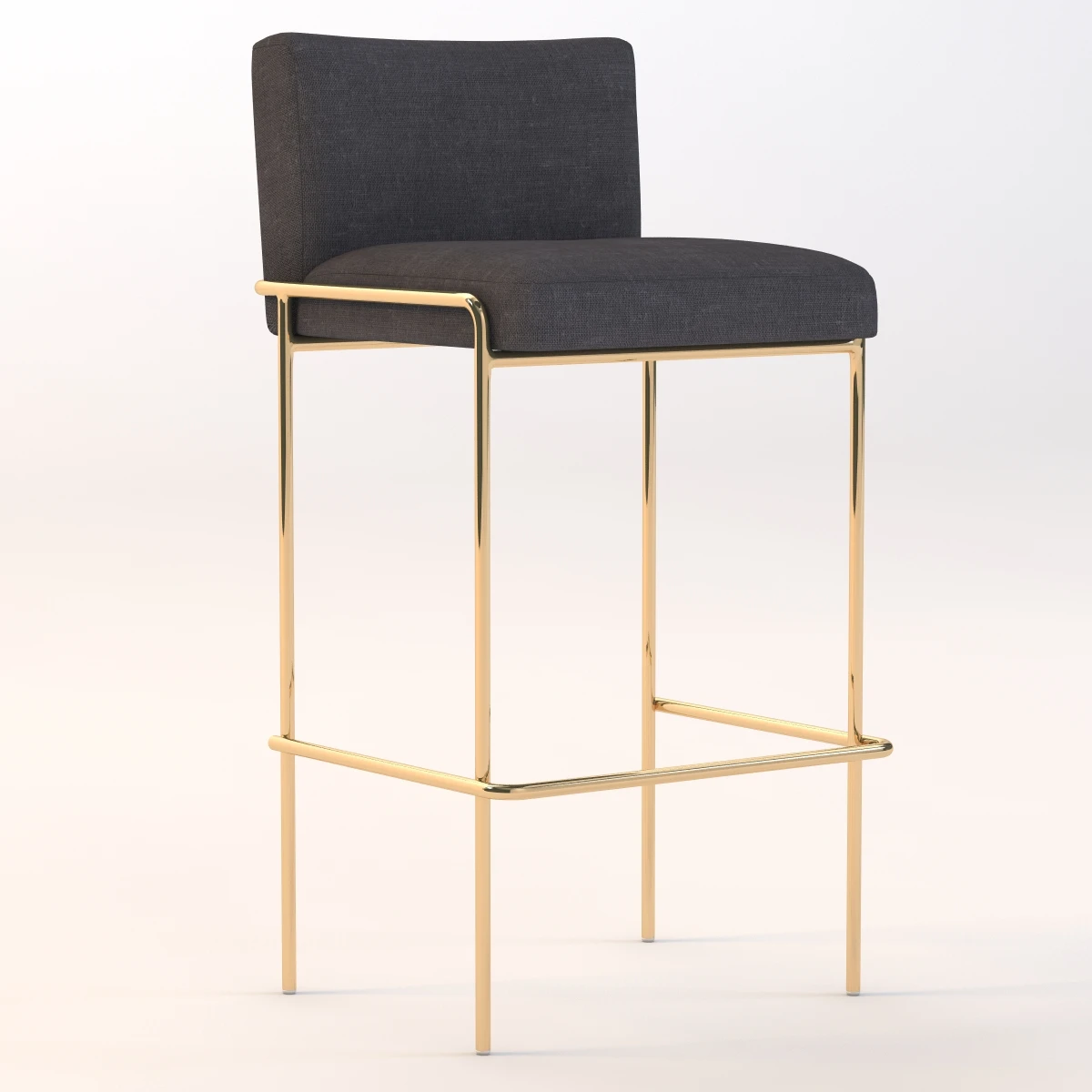 Trolley Bar And Counter Stool 3D Model_01