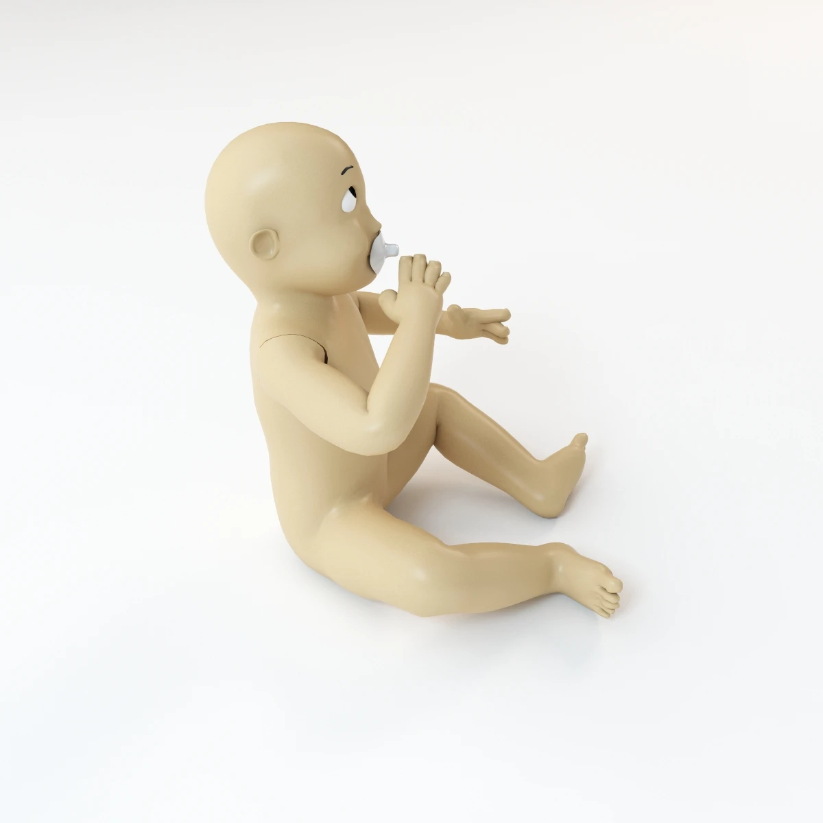 Toy Kid Doll 3D Model_03