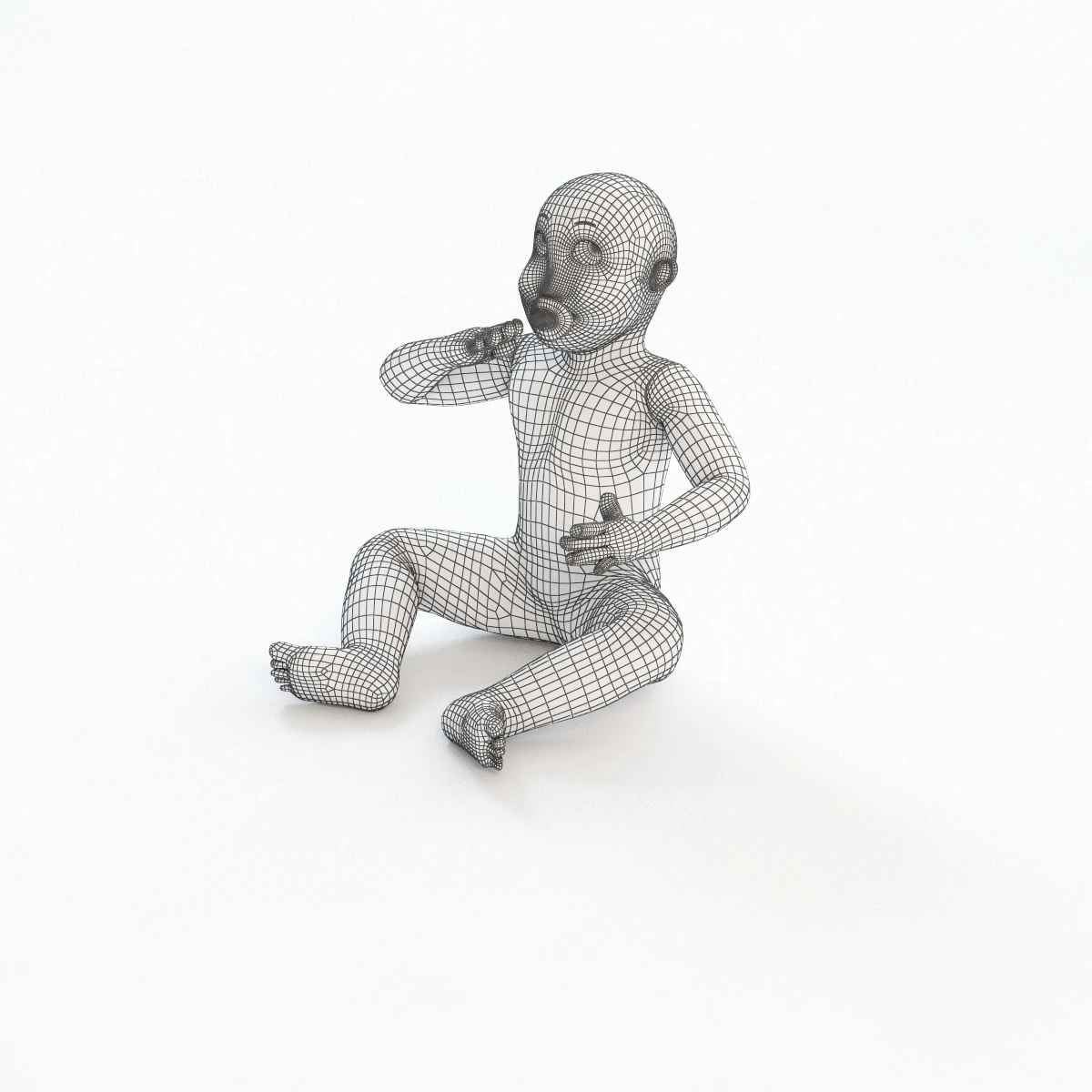 Toy Kid Doll 3D Model_06