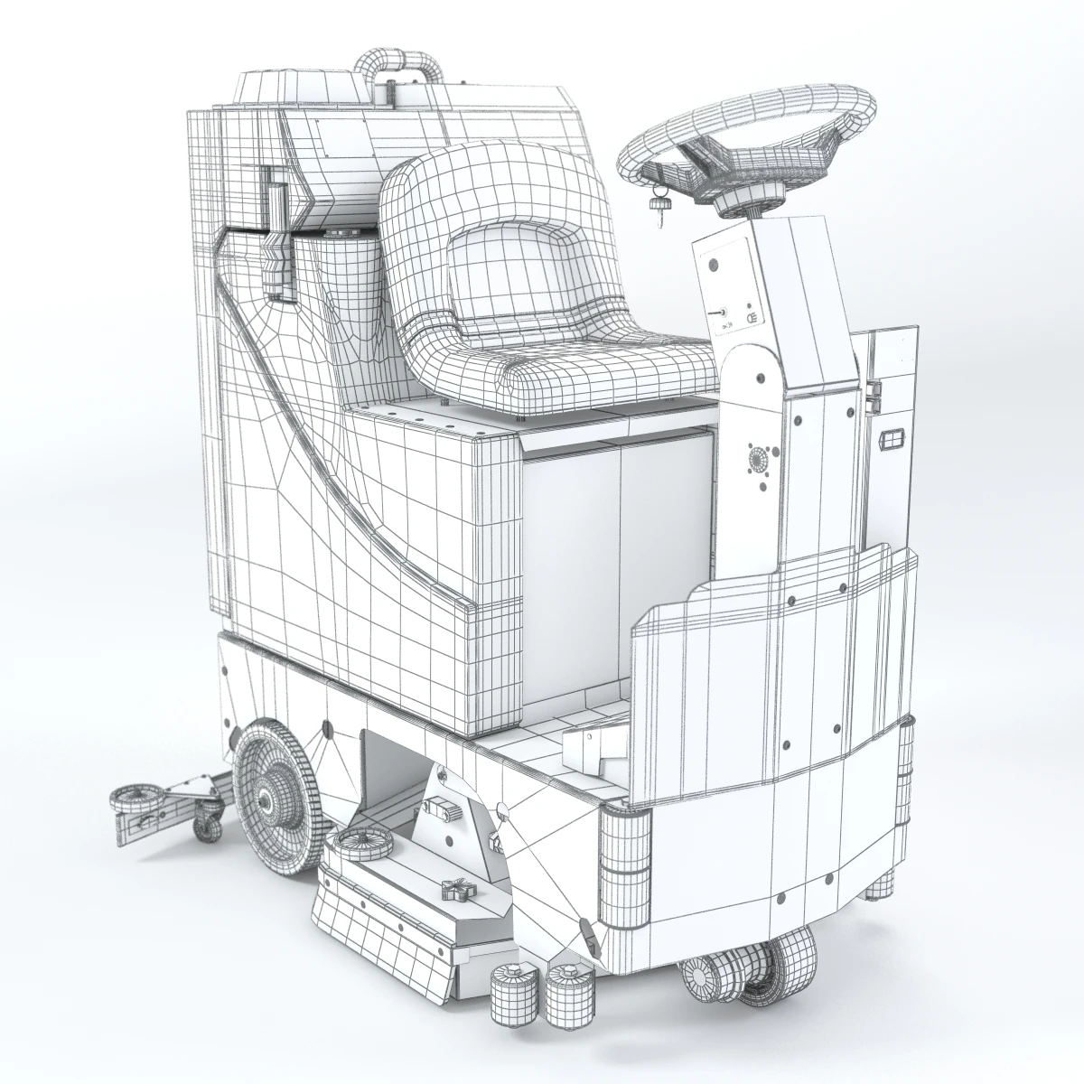 Tomcat Commercial Floor Scrubbers Microrider 3D Model_010