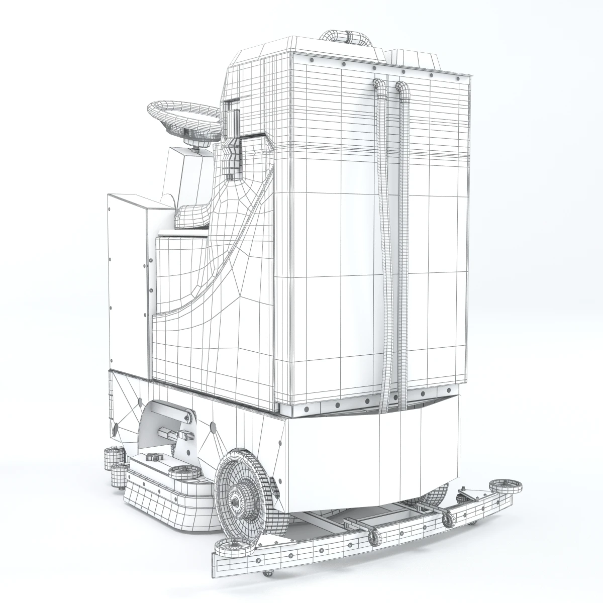 Tomcat Commercial Floor Scrubbers Microrider 3D Model_011