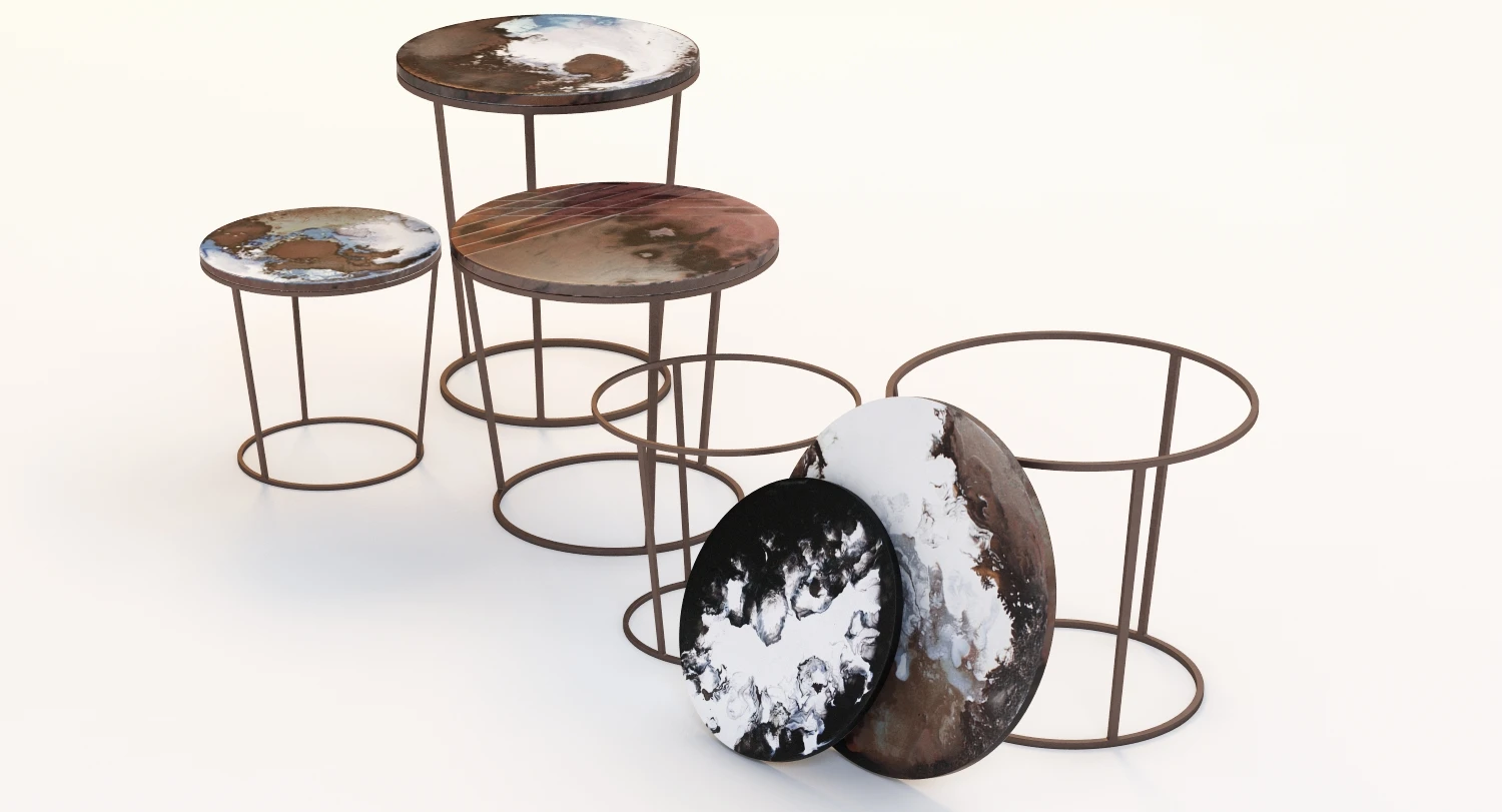 Swirling Patterns Top Tables 3D Model_04