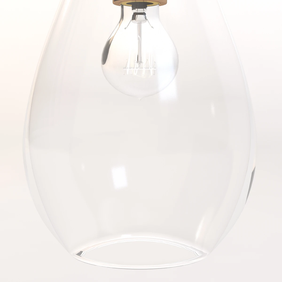 Petite Wood Drop Pendant Light 3D Model_07