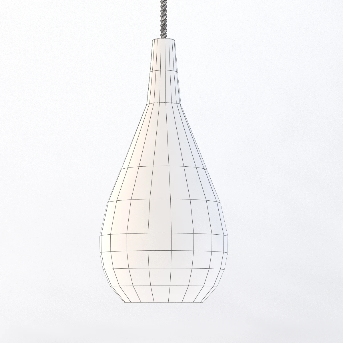 Petite Wood Drop Pendant Light 3D Model_04