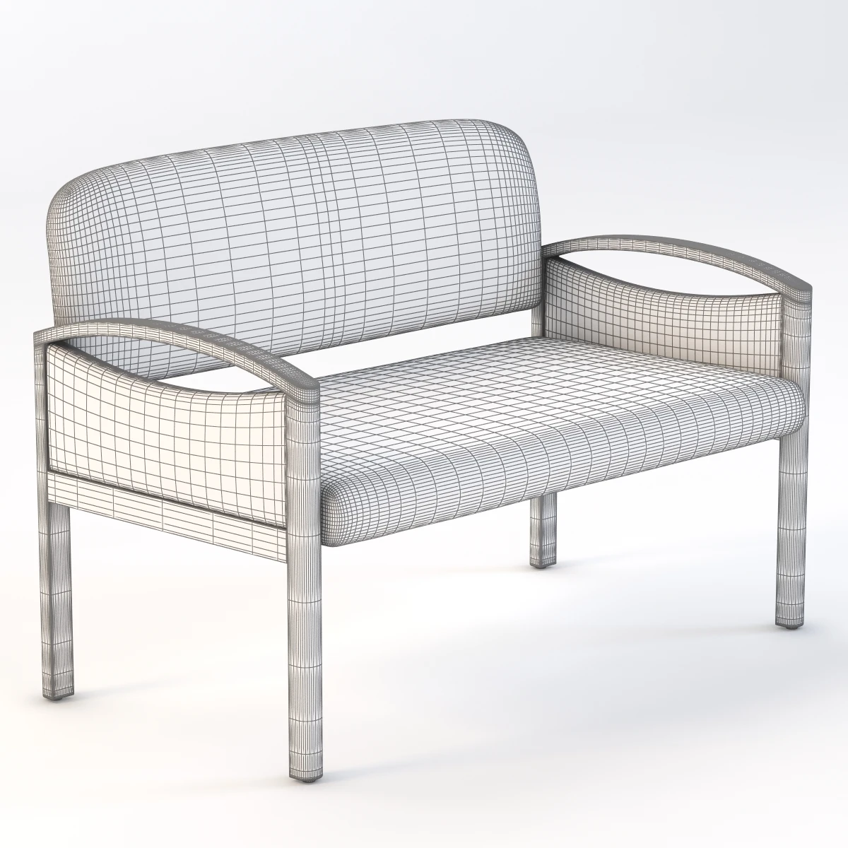 Nemschoff Horizon Multiple Public Seating 722-2-Ls 3D Model_013