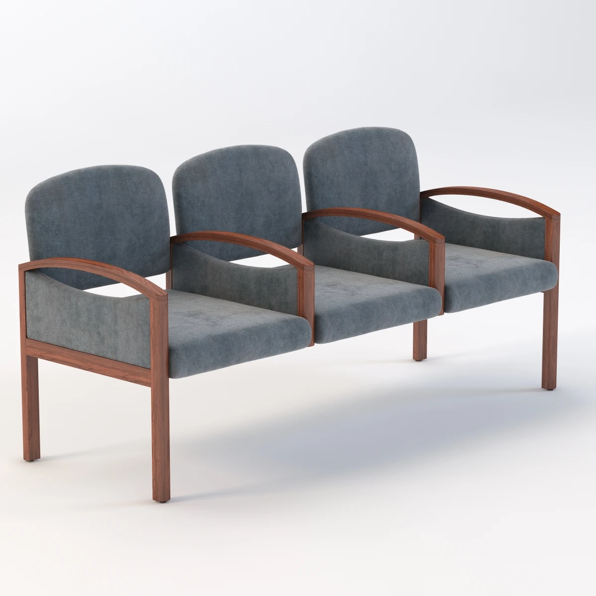 Nemschoff Horizon Multiple Public Seating 722-3 3D Model_01