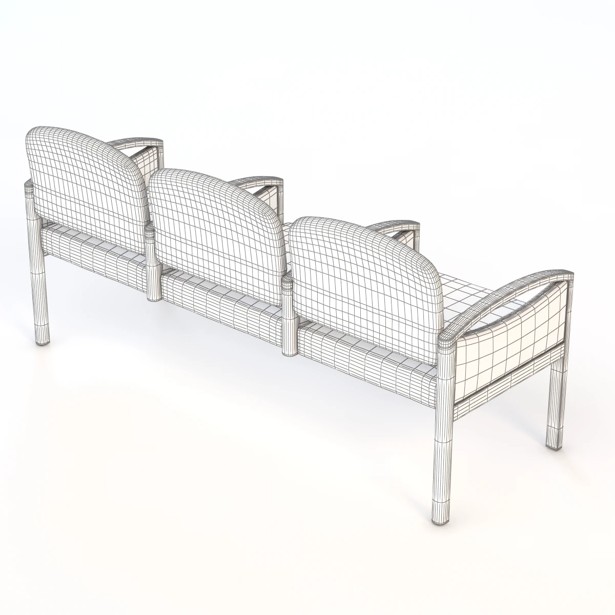 Nemschoff Horizon Multiple Public Seating 722-3 3D Model_014
