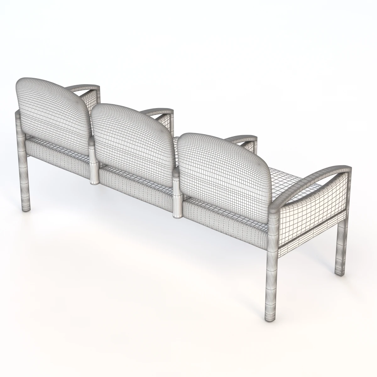 Nemschoff Horizon Multiple Public Seating 722-3 3D Model_013