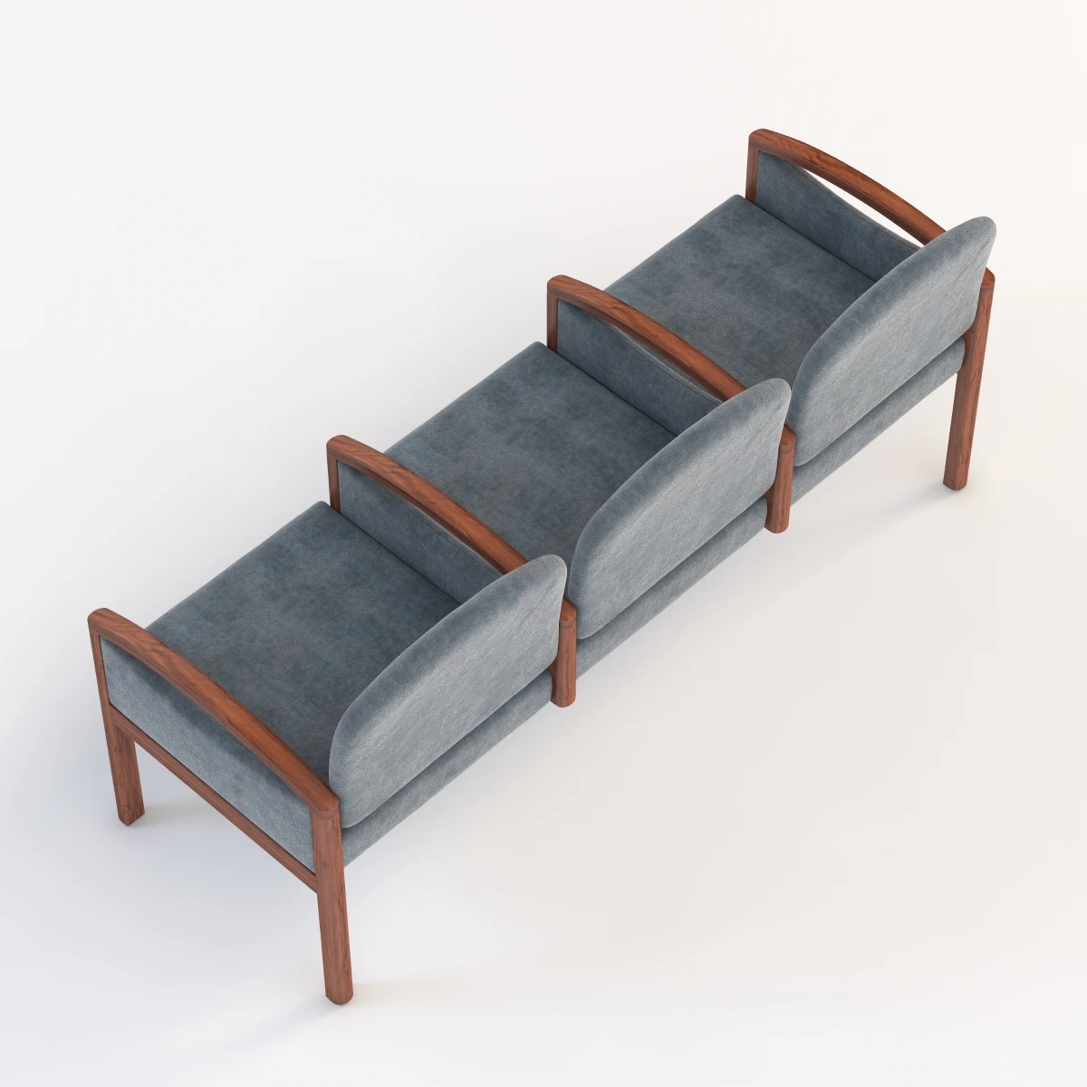 Nemschoff Horizon Multiple Public Seating 722-3 3D Model_08