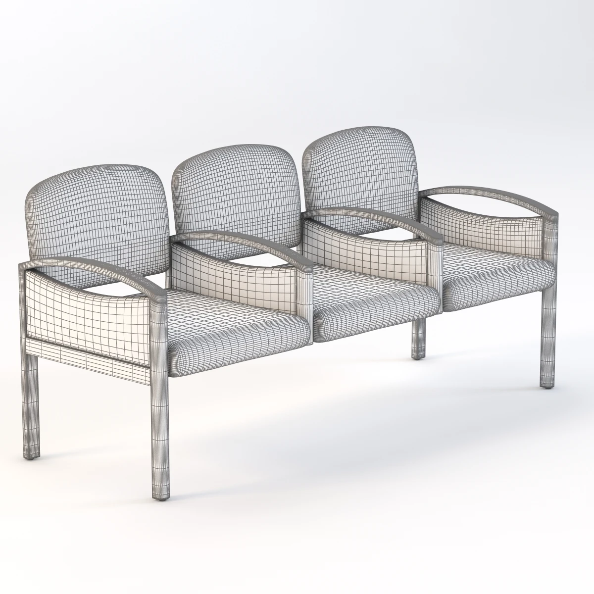 Nemschoff Horizon Multiple Public Seating 722-3 3D Model_011