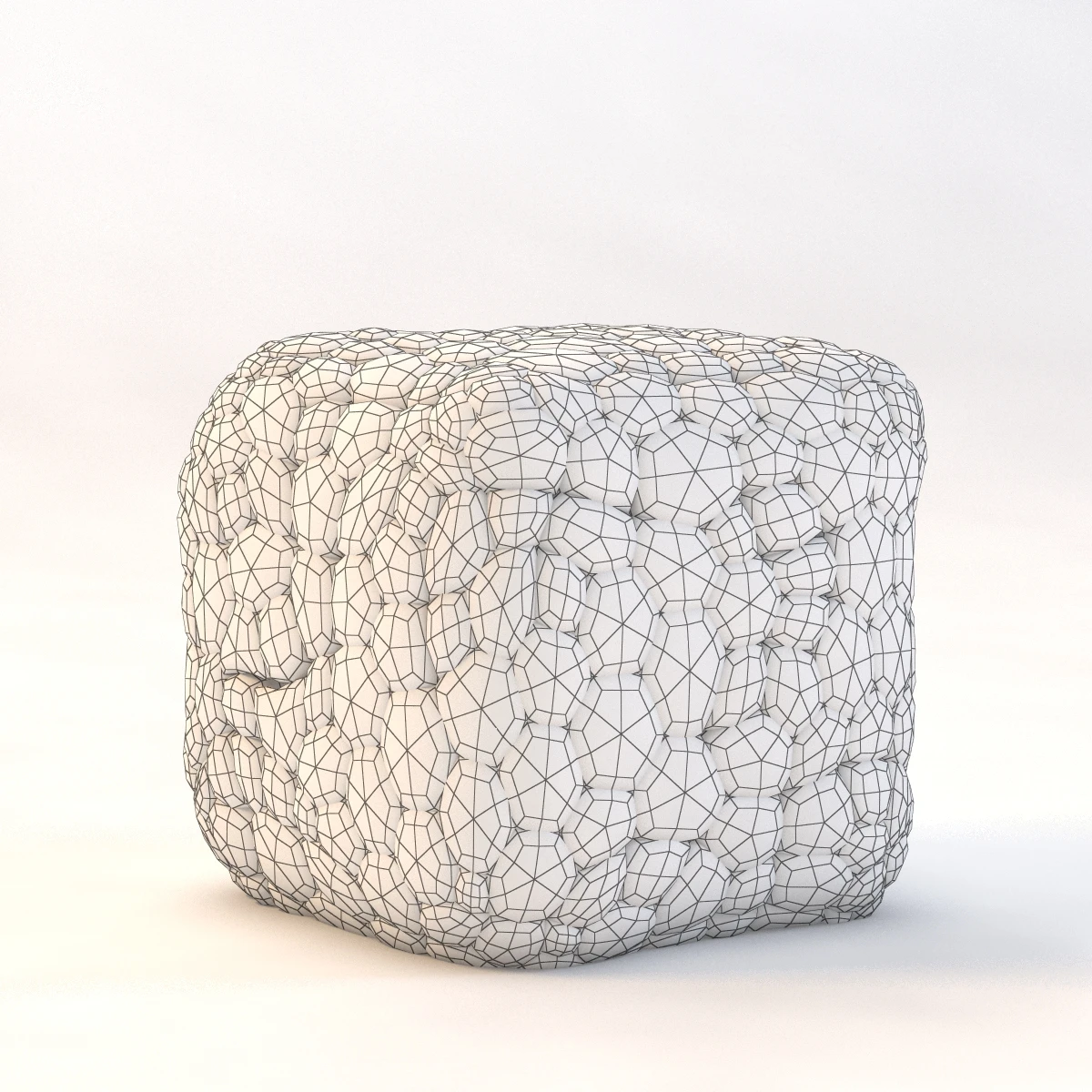 Surya Desert Sand Wool Cube Ottoman Pouf 3D Model_010