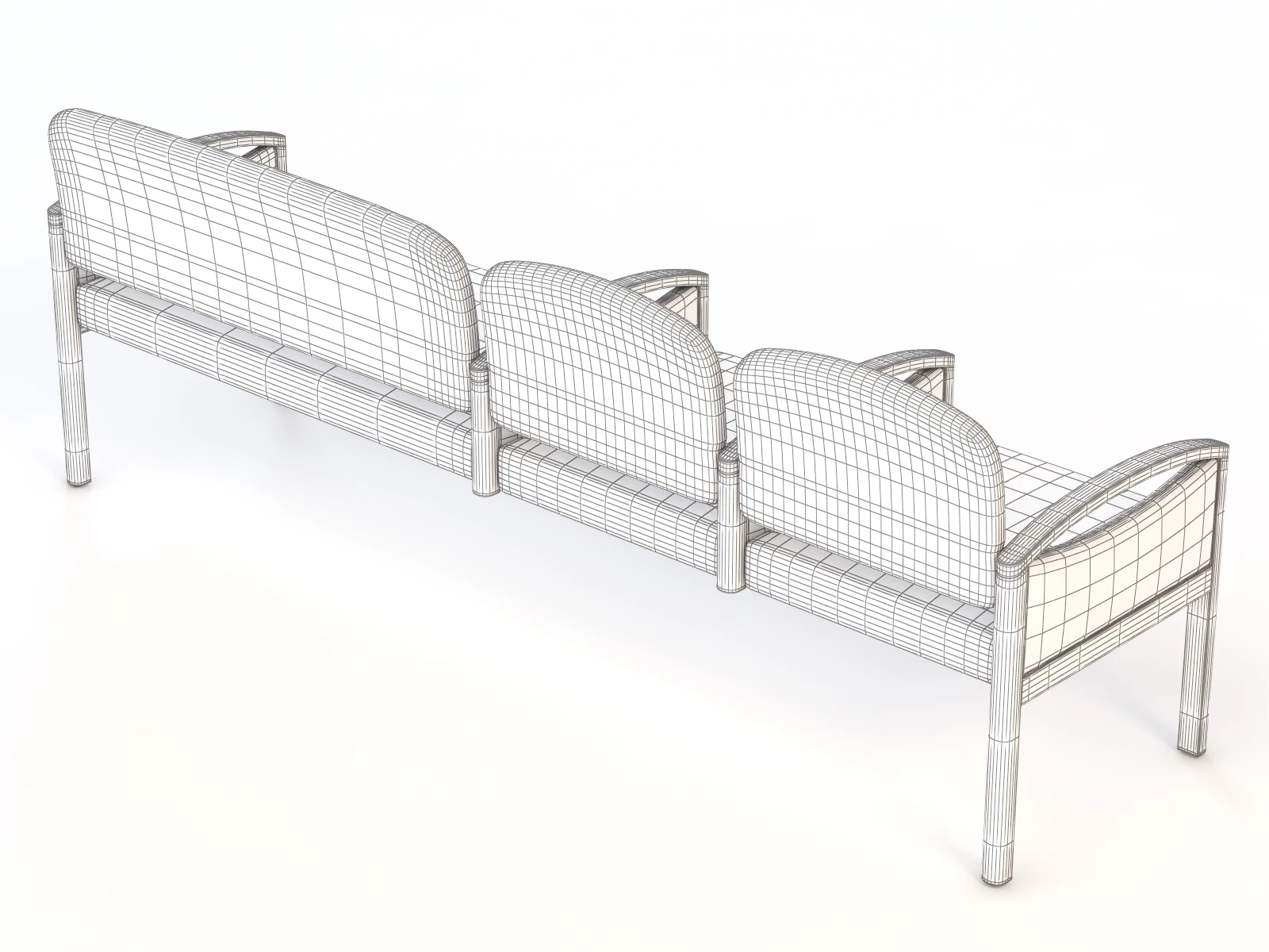 Nemschoff Horizon Multiple Public Seating 722-4-2-Ch-Ls 3D Model_015