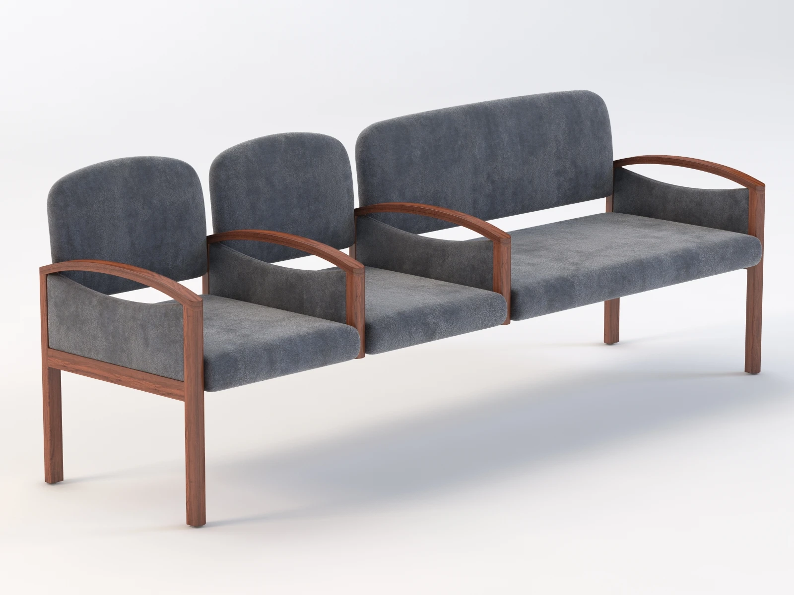 Nemschoff Horizon Multiple Public Seating 722-4-2-Ch-Ls 3D Model_01
