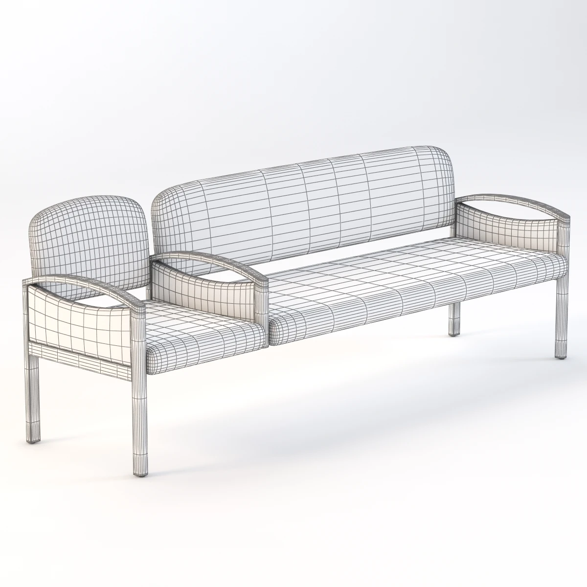 Nemschoff Horizon Multiple Public Seating Delta Chair 3D Model_012