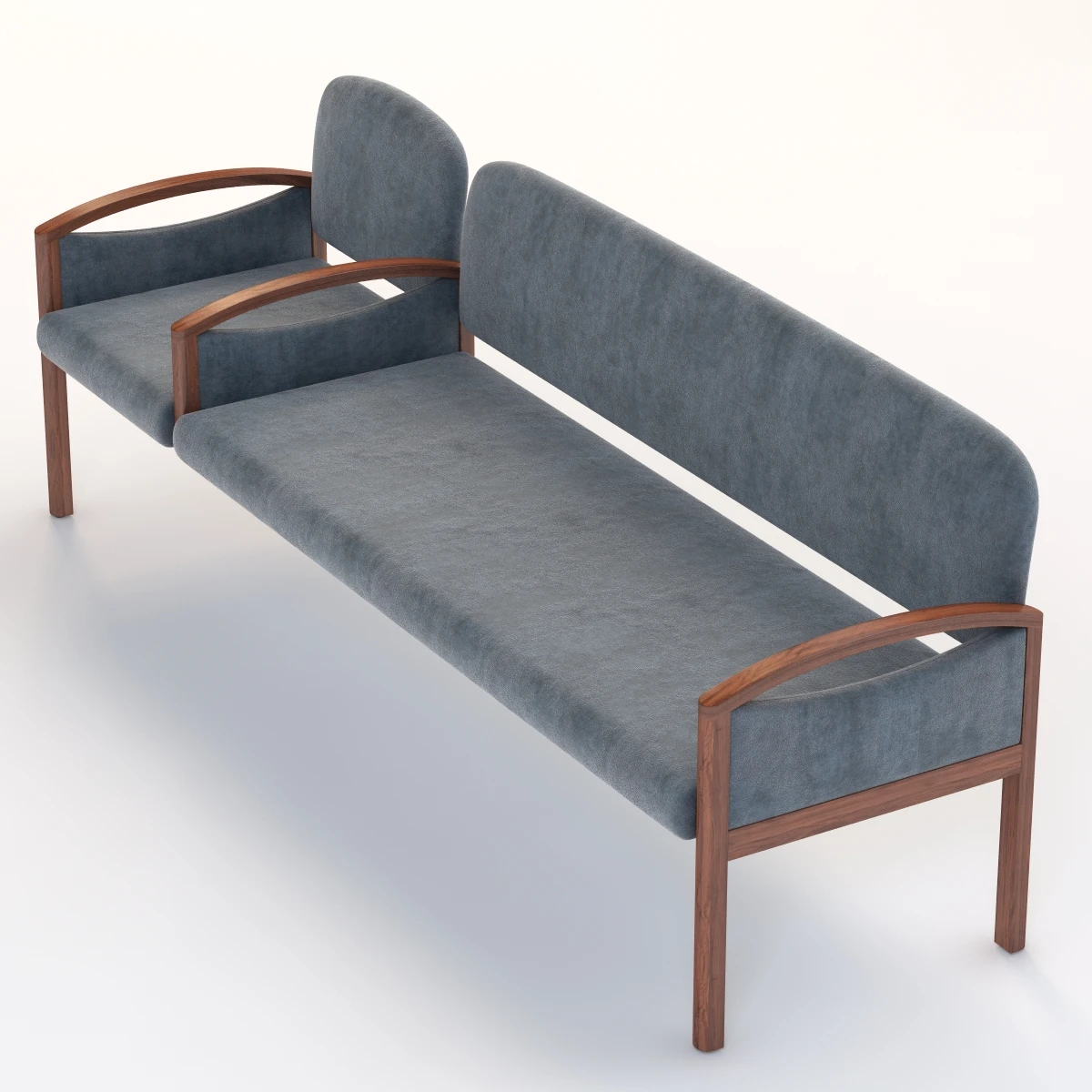 Nemschoff Horizon Multiple Public Seating Delta Chair 3D Model_05