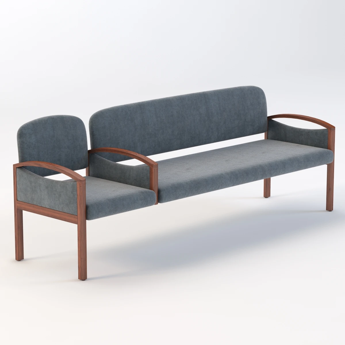 Nemschoff Horizon Multiple Public Seating Delta Chair 3D Model_01