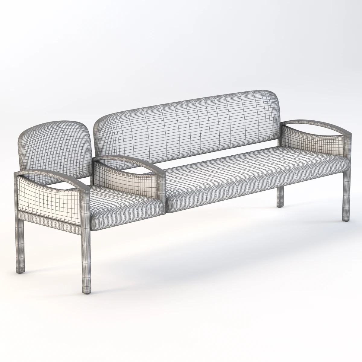 Nemschoff Horizon Multiple Public Seating Delta Chair 3D Model_013