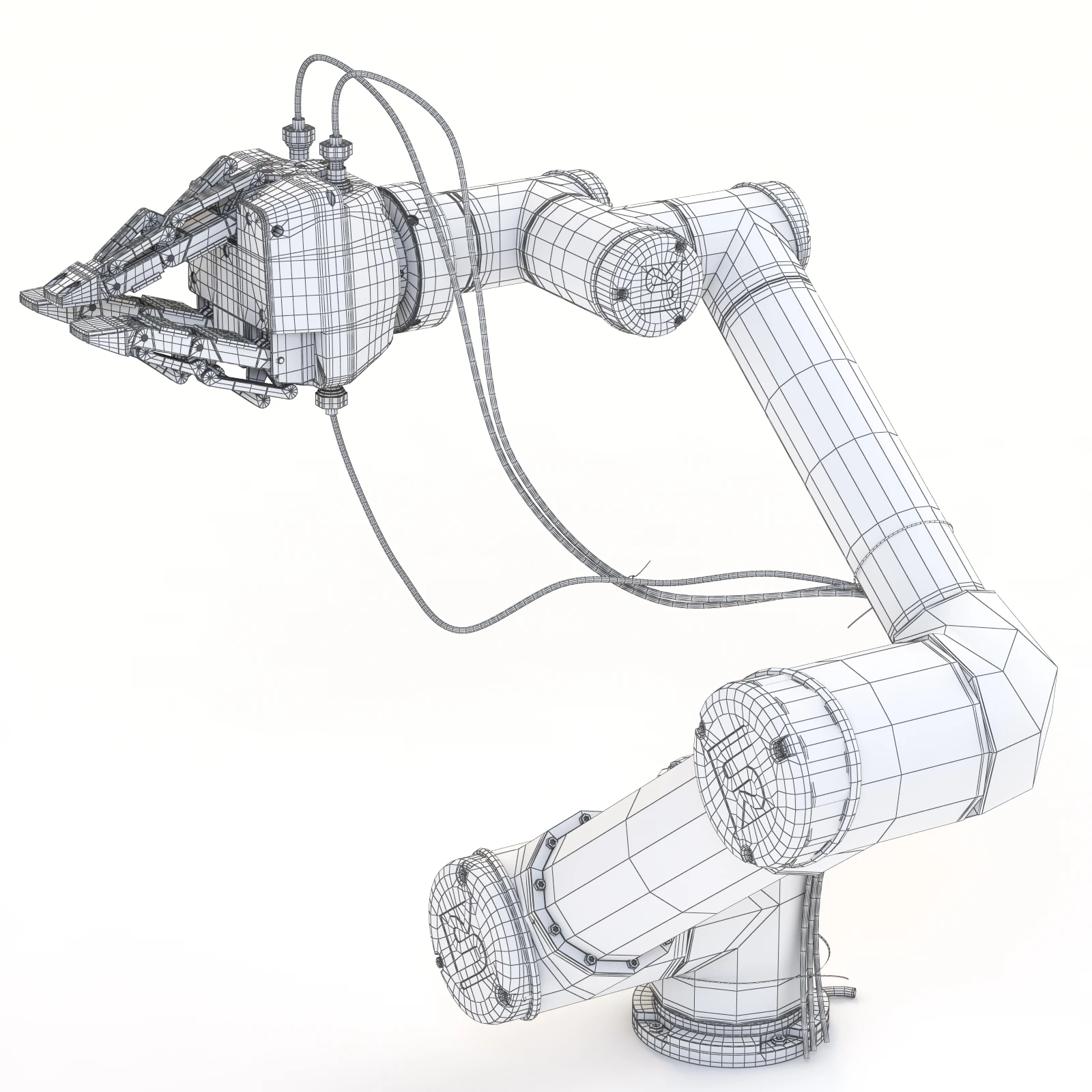 Universal Robots Ur5 With Robotiq Three Finger Adaptive Gripper 3D Model_029