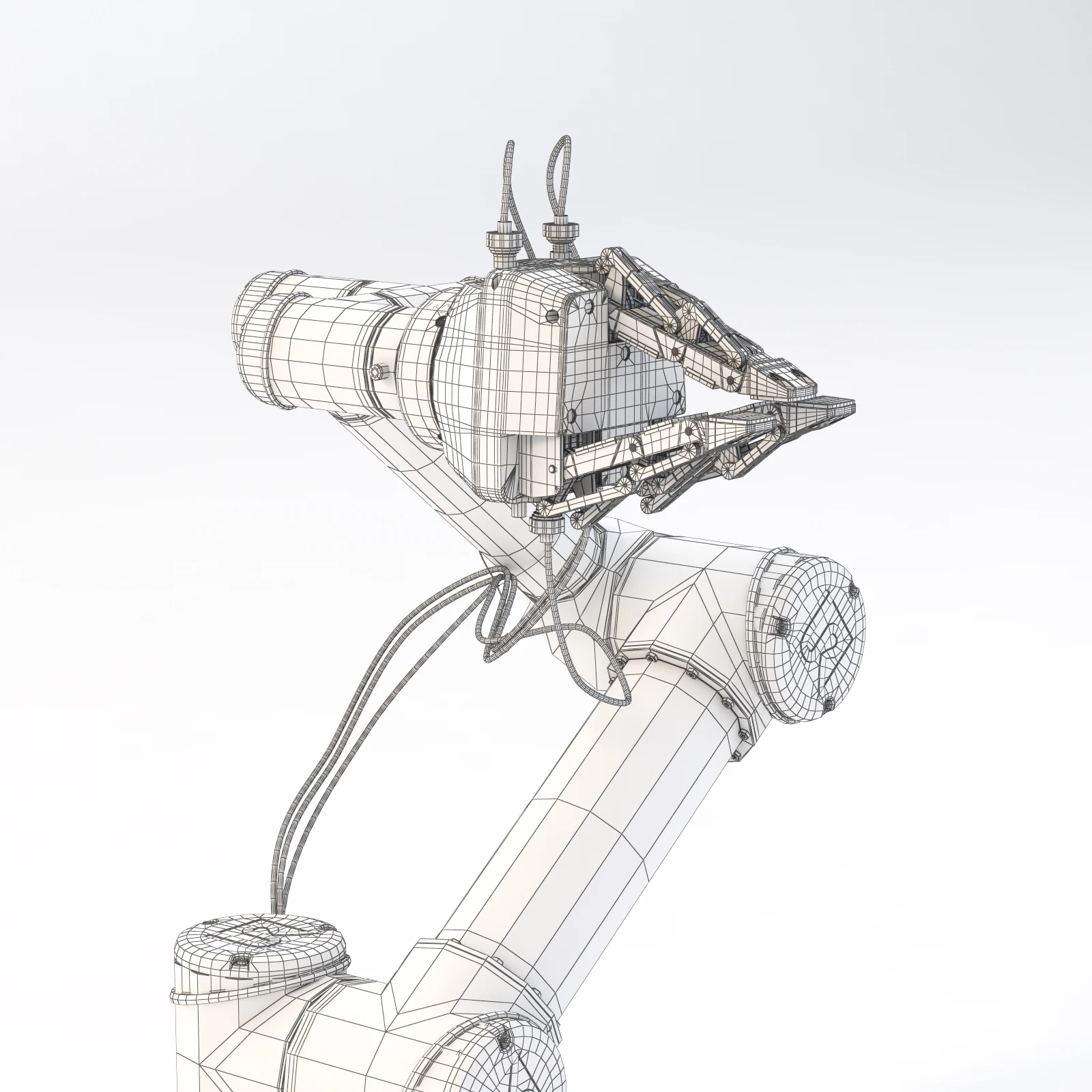 Universal Robots Ur5 With Robotiq Three Finger Adaptive Gripper 3D Model_027