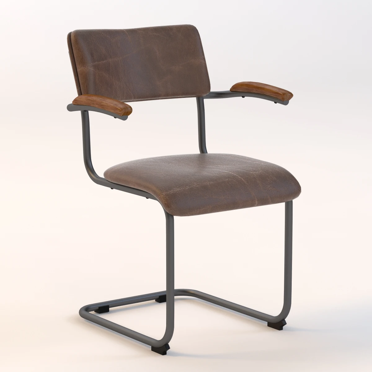Stephen Industrial Loft Dining Chair 3D Model_01