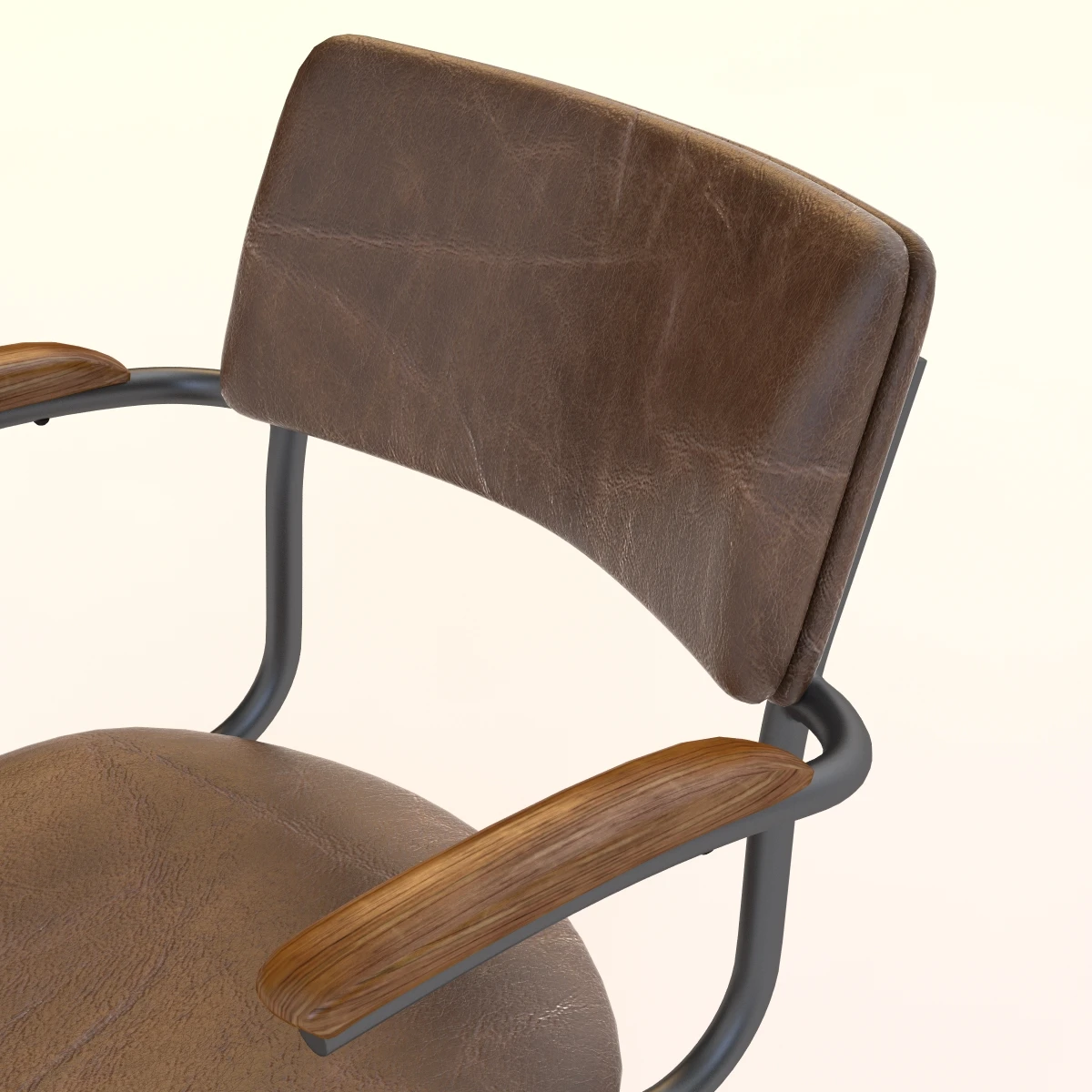Stephen Industrial Loft Dining Chair 3D Model_05