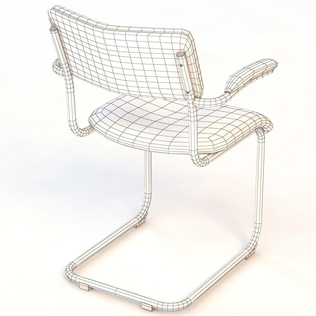 Stephen Industrial Loft Dining Chair 3D Model_012
