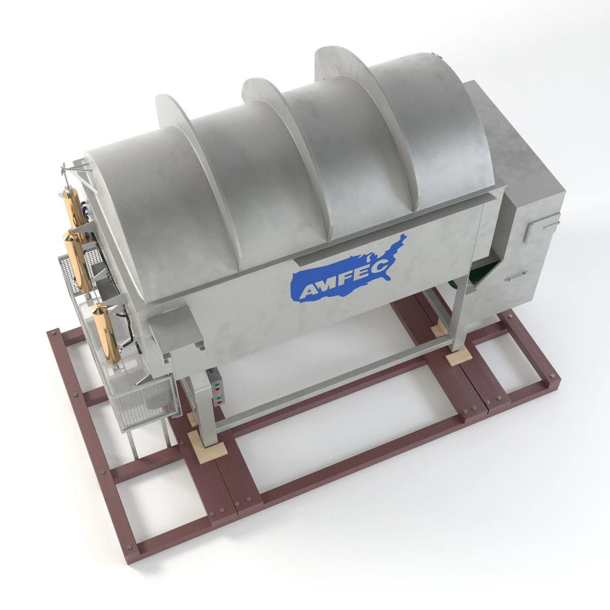 Stainless Steel Dual Trough Vacuum Paddle Blender 3D Model_05