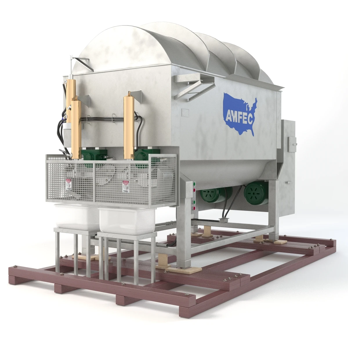 Stainless Steel Dual Trough Vacuum Paddle Blender 3D Model_08