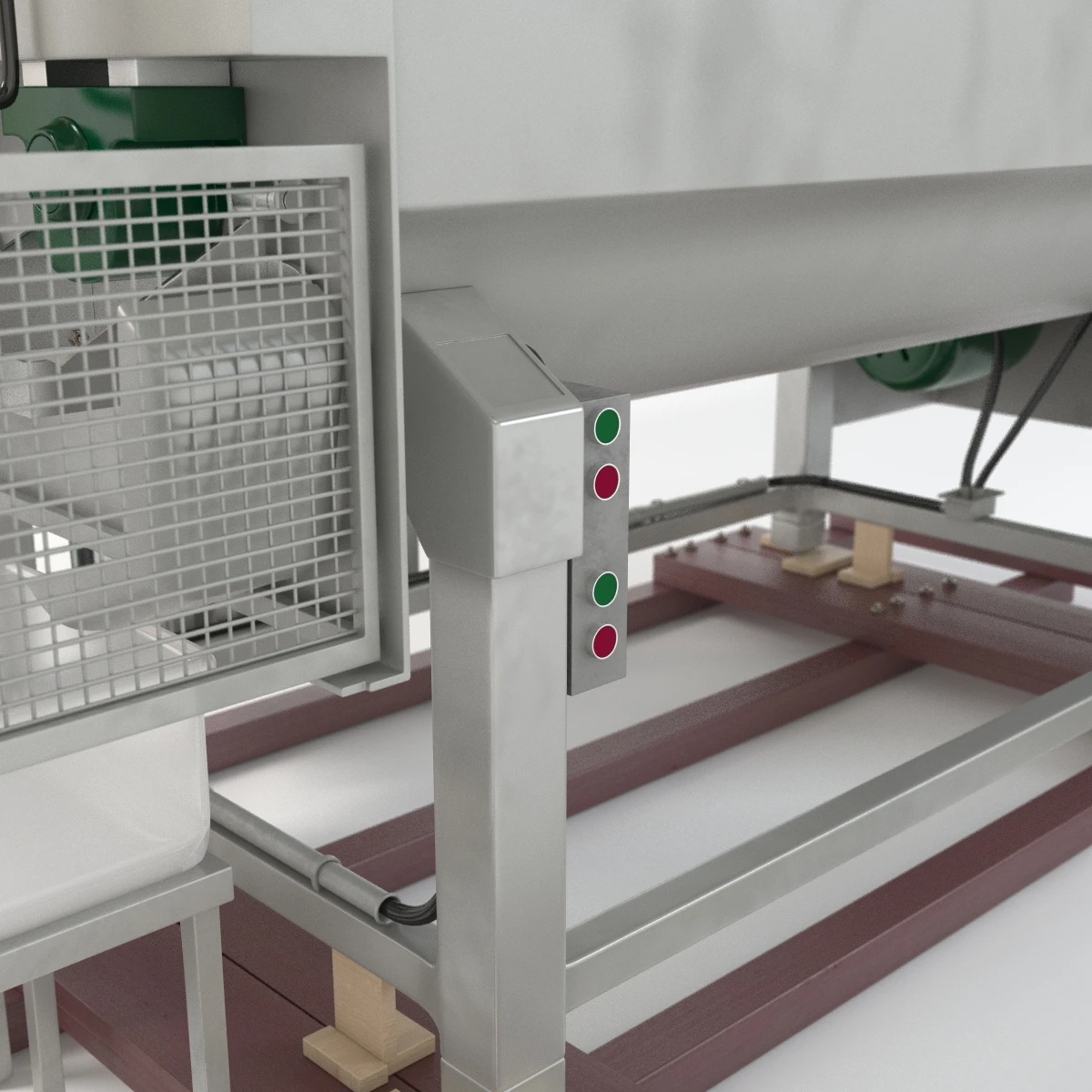 Stainless Steel Dual Trough Vacuum Paddle Blender 3D Model_07