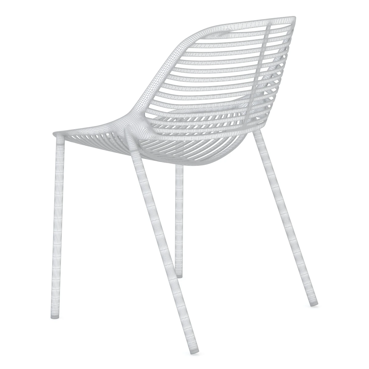 Niwa Aluminium Garden Chair 3D Model_011