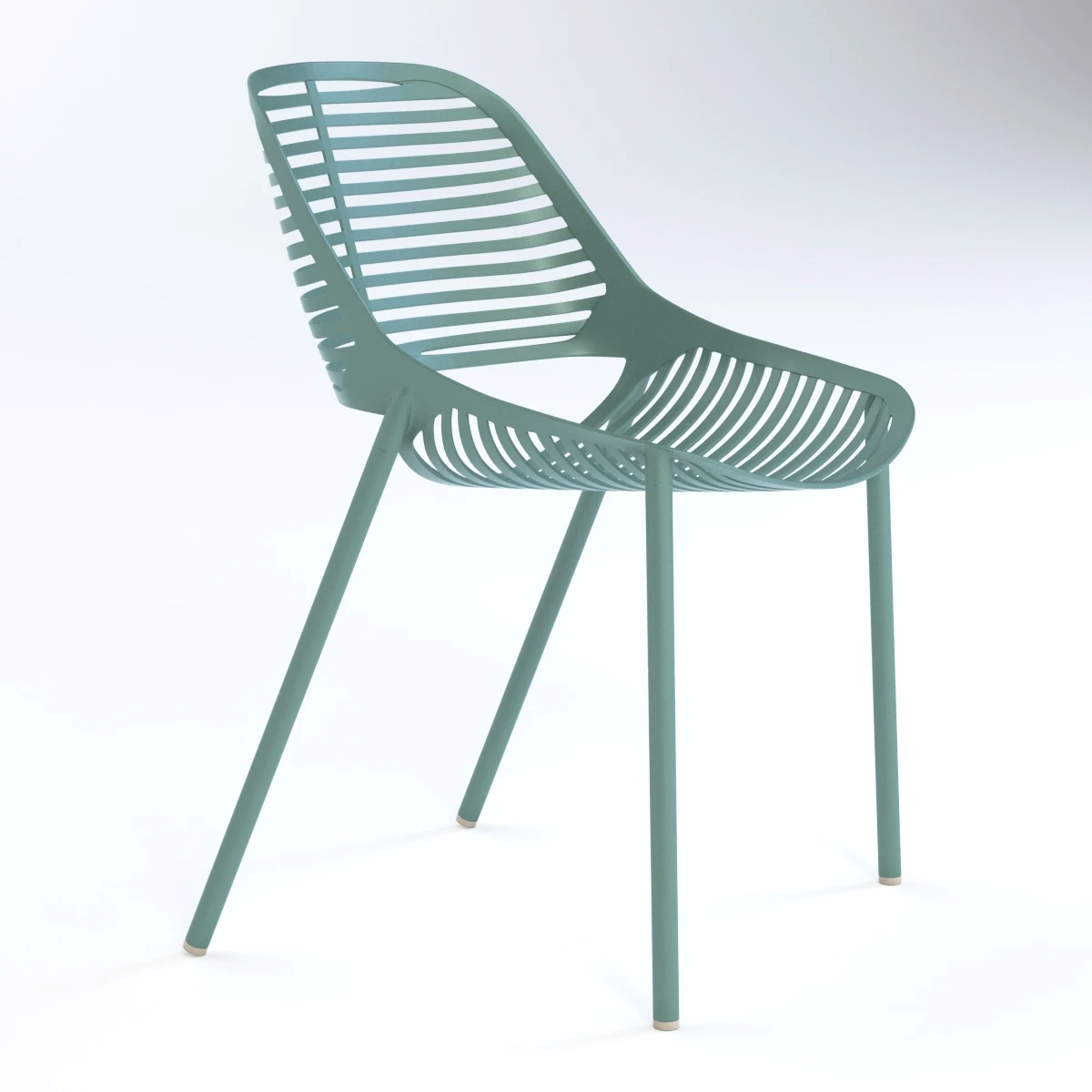 Niwa Aluminium Garden Chair 3D Model_01