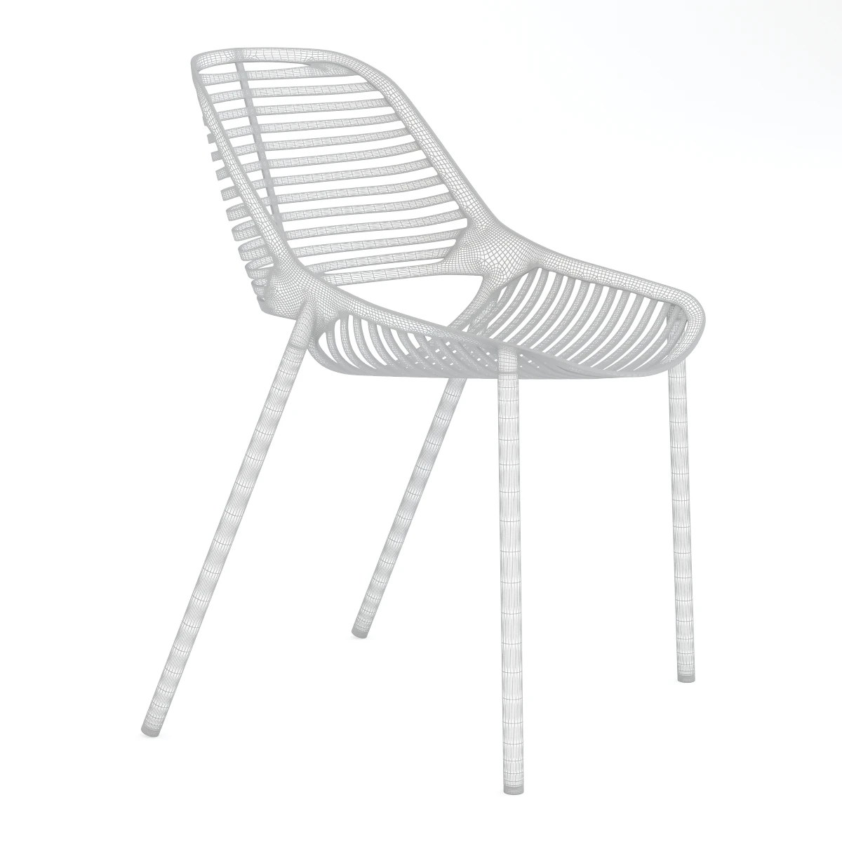 Niwa Aluminium Garden Chair 3D Model_09