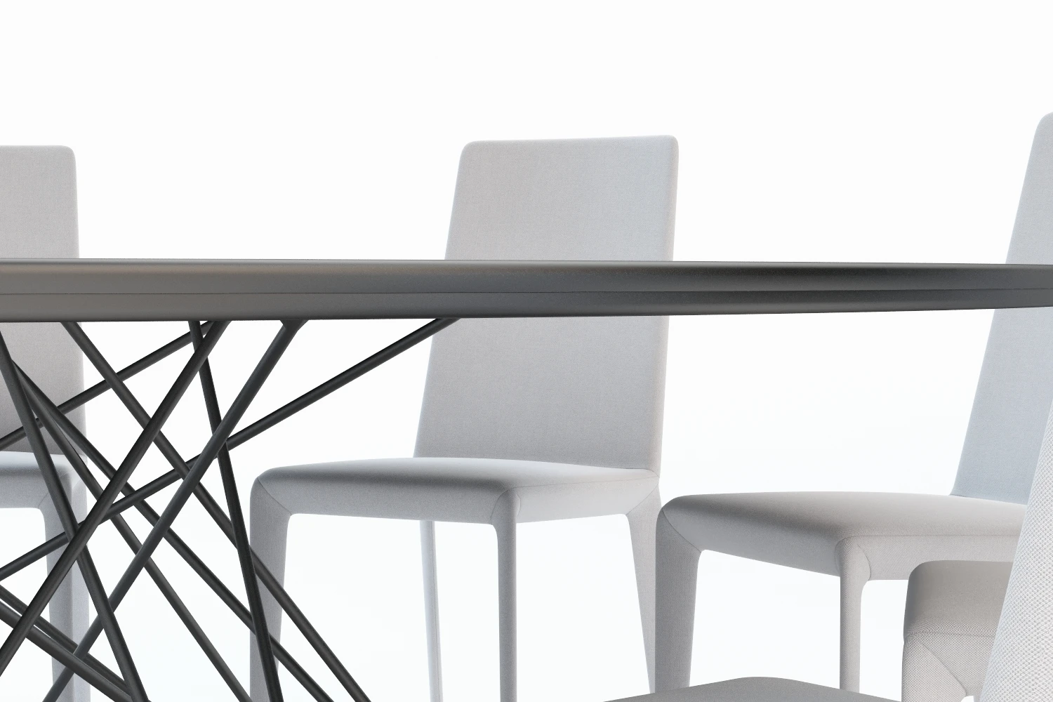 Octa Table With Chair 3D Model_03