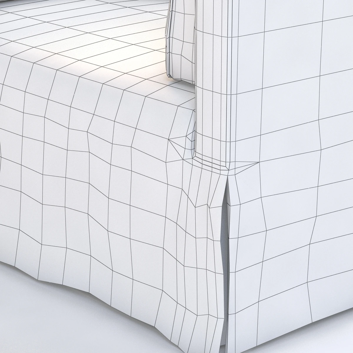 Slipcovered Lounge Chair 3D Model_014