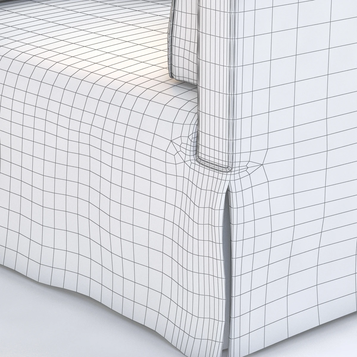 Slipcovered Lounge Chair 3D Model_013