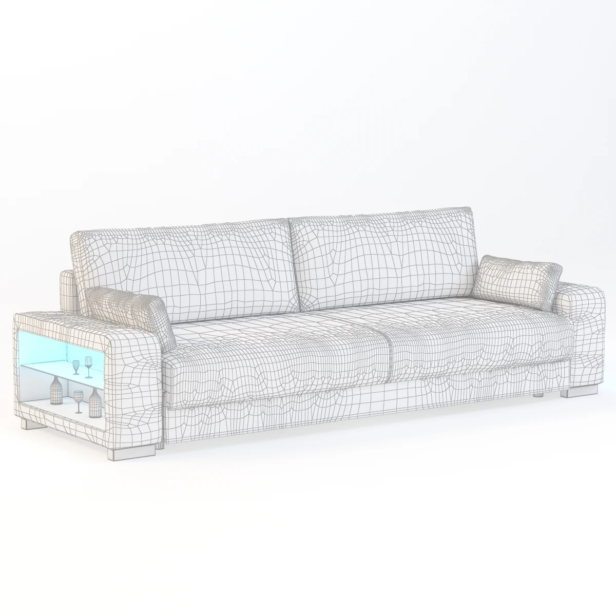 Slaapbank Met Of Zonder Verlichting Sofa 3D Model_010
