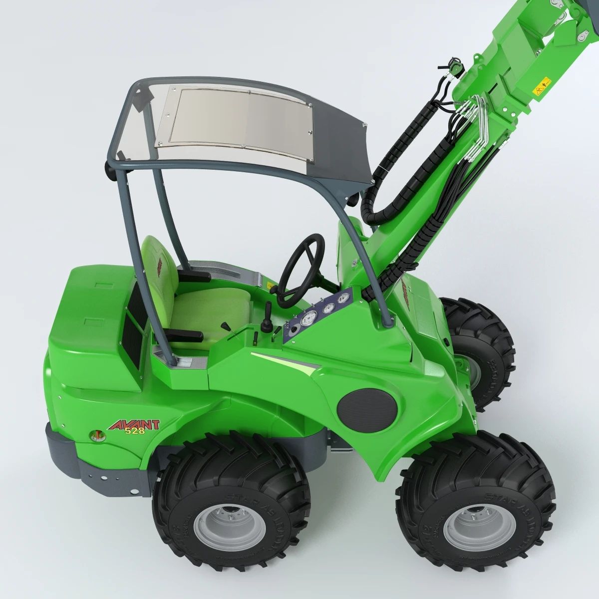 Skid Steer Loader Avant 528 Ts Truck 3D Model_03