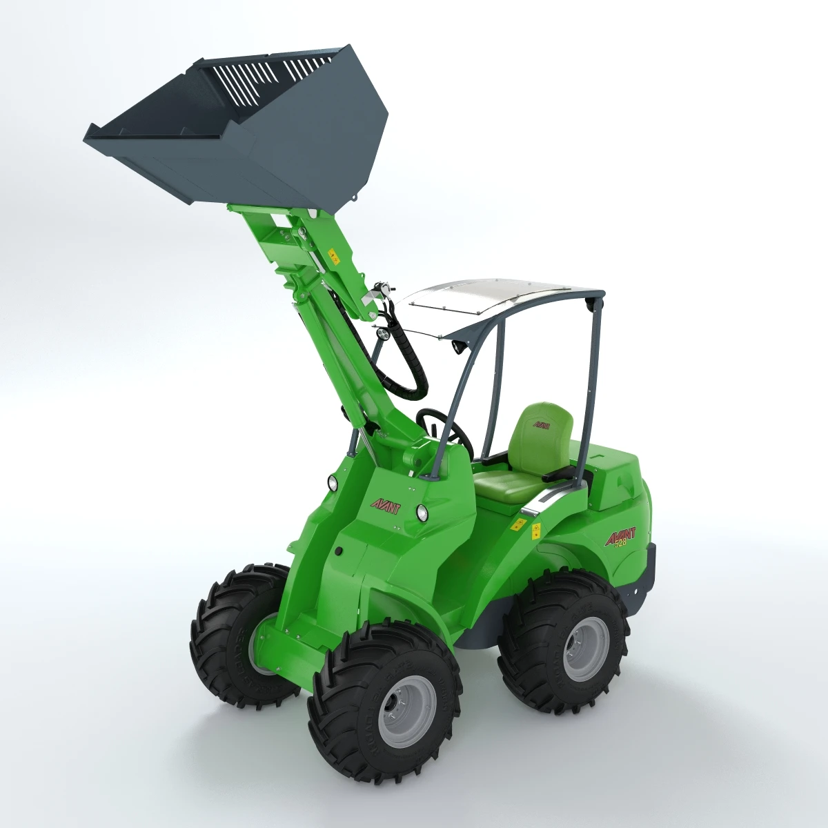 Skid Steer Loader Avant 528 Ts Truck 3D Model_010