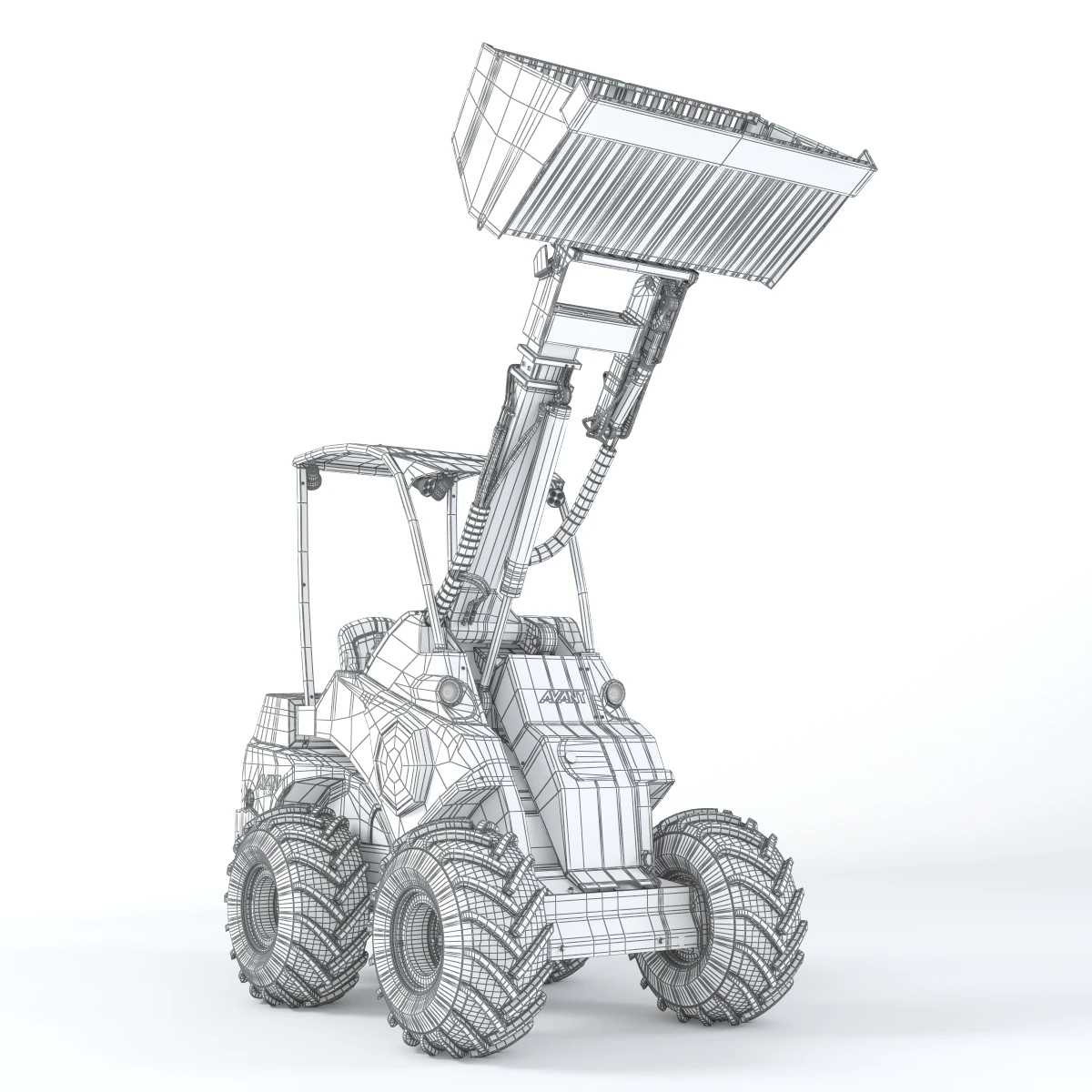 Skid Steer Loader Avant 528 Ts Truck 3D Model_013