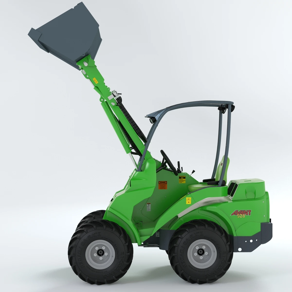 Skid Steer Loader Avant 528 Ts Truck 3D Model_011