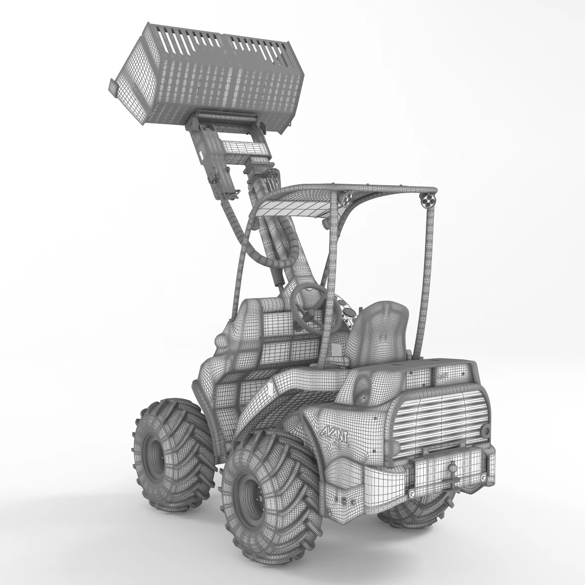 Skid Steer Loader Avant 528 Ts Truck 3D Model_014