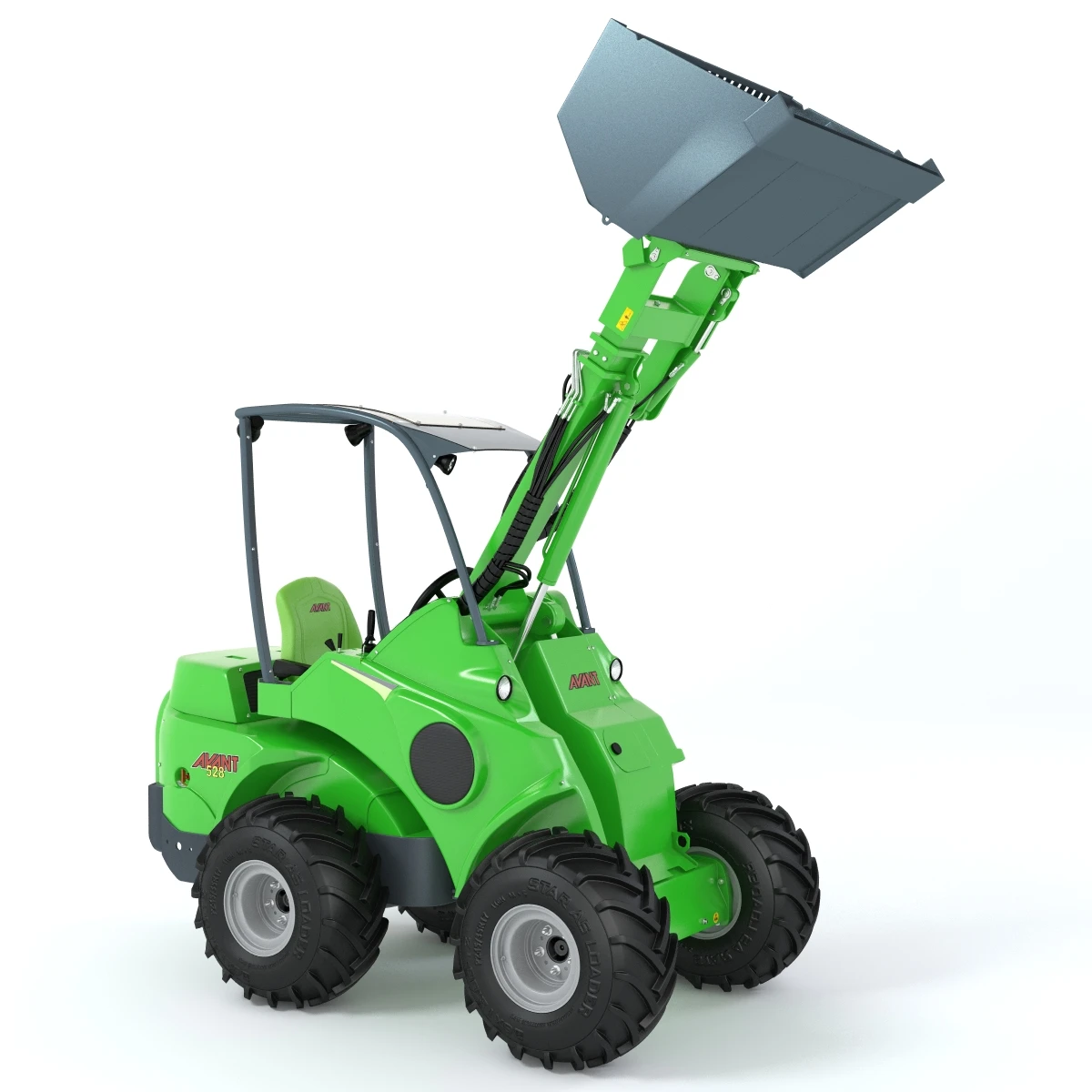 Skid Steer Loader Avant 528 Ts Truck 3D Model_07