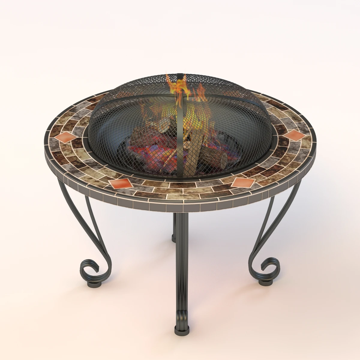 Outdoor Firepit 01 3D Model_03