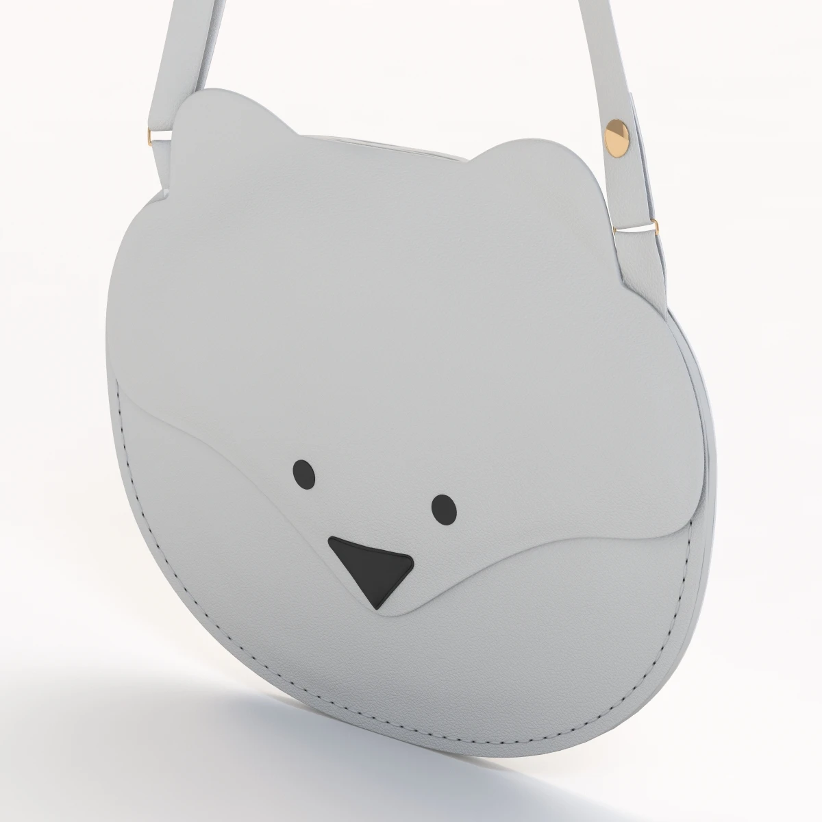 Polar Bear Crossbody Bag By Donsje Amsterdam 3D Model_05