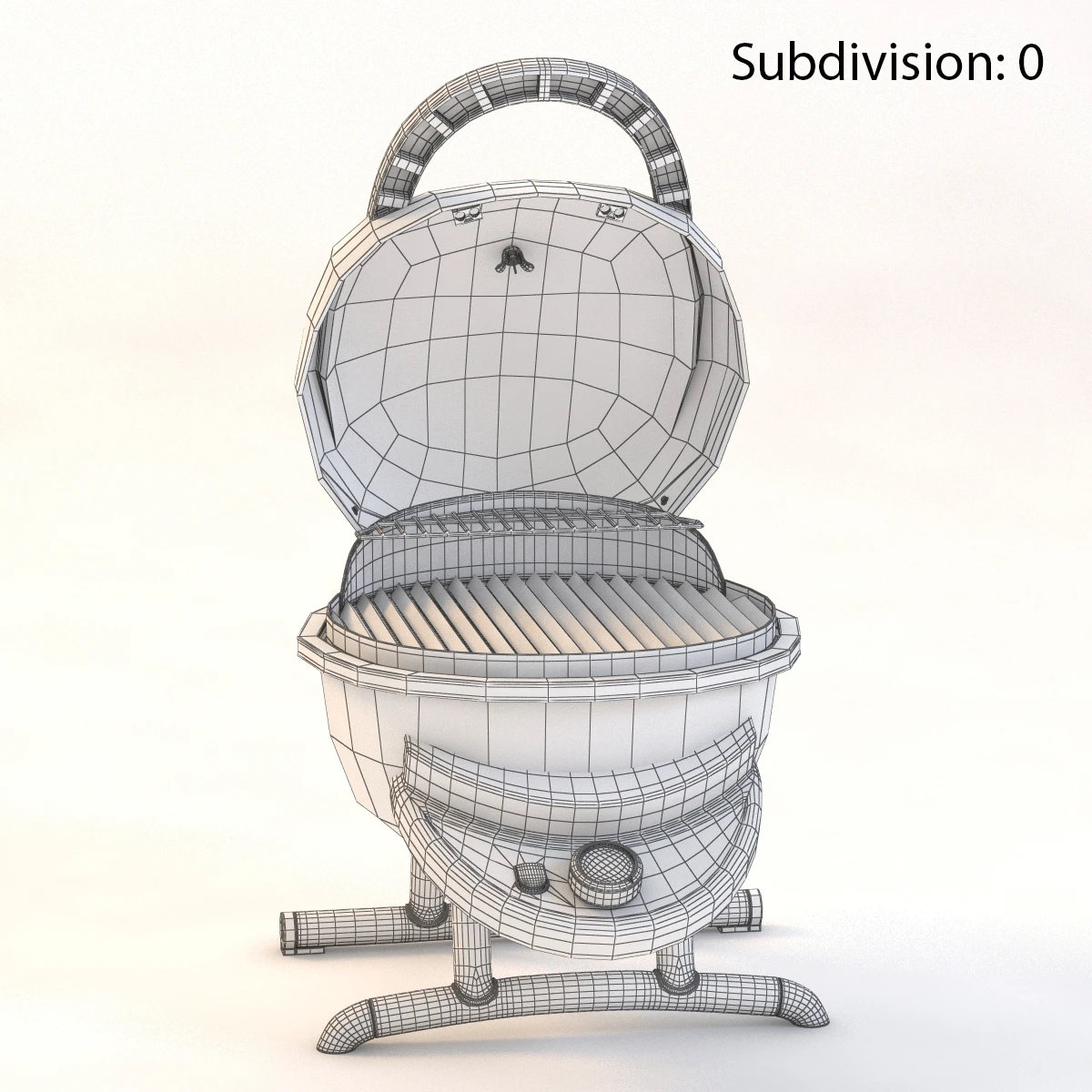 Portable Patio Bistro Gas Grill 3D Model_014