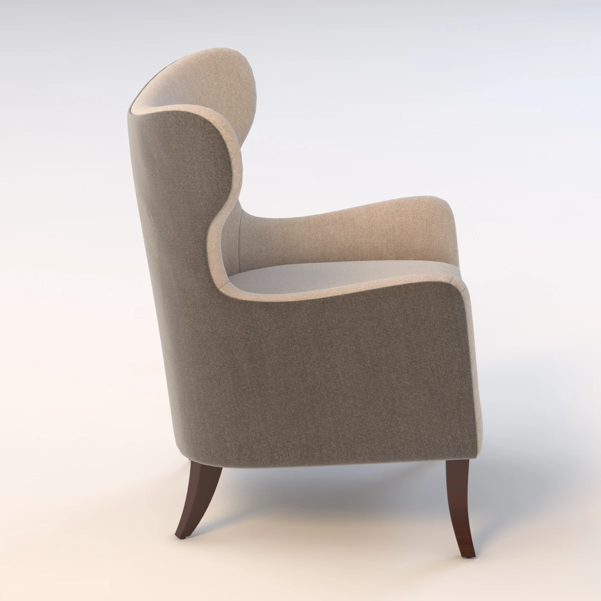 Simon Pebble Wingback Chair 3D Model_03